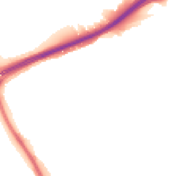 Night-time road noise heatmap for PE1 3JF