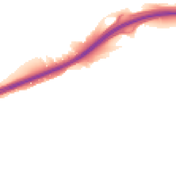 Night-time road noise heatmap for PE1 3JL