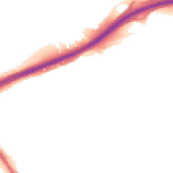 Night-time road noise heatmap for PE1 3JN