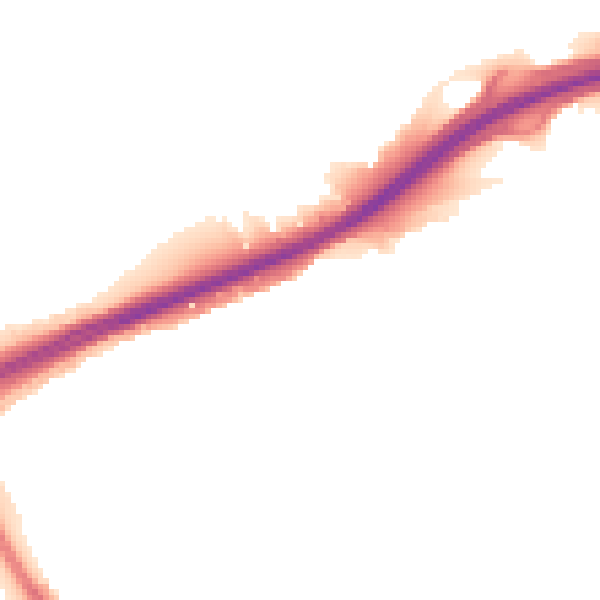 Night-time road noise heatmap for PE1 3LH