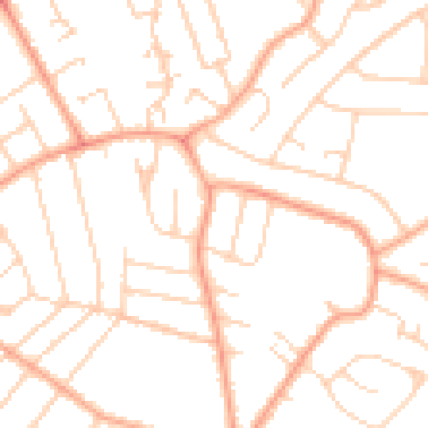 Daytime road noise heatmap for PE1 3PL