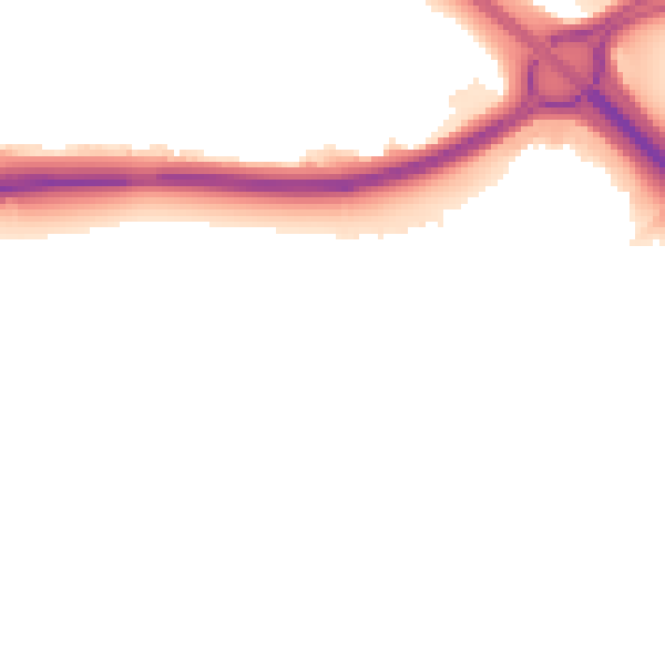 Night-time road noise heatmap for PE1 3XE