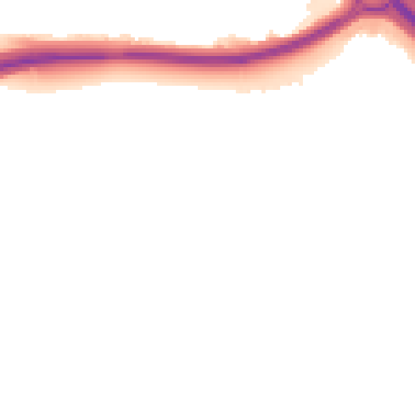 Night-time road noise heatmap for PE1 3XG
