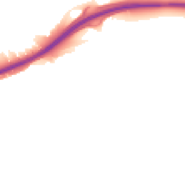 Night-time road noise heatmap for PE1 3YA