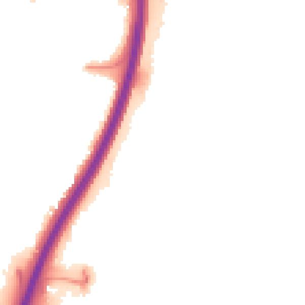 Night-time road noise heatmap for PE1 4BN