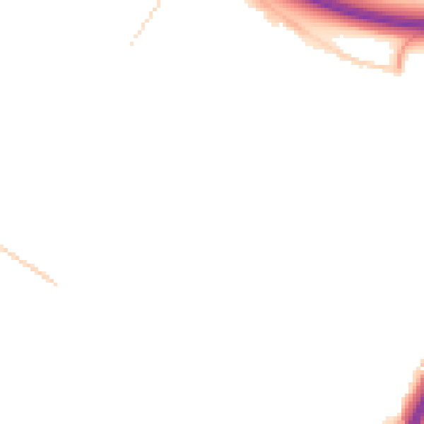 Night-time road noise heatmap for PE1 4QT