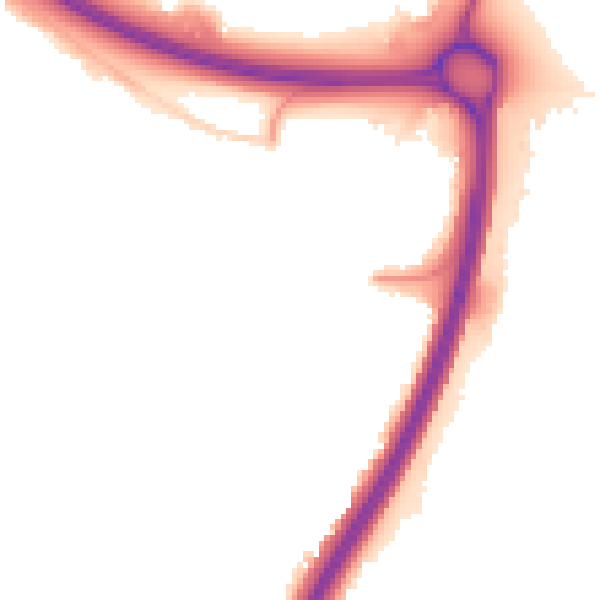 Night-time road noise heatmap for PE1 4RU