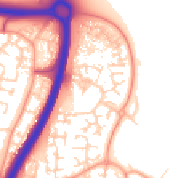 Daytime road noise heatmap for PE1 4YL