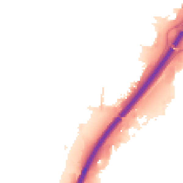 Night-time road noise heatmap for PE1 5AR