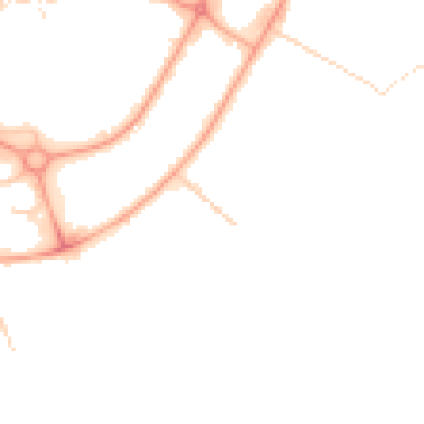 Daytime road noise heatmap for PE1 5BQ