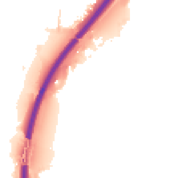 Night-time road noise heatmap for PE1 5BT