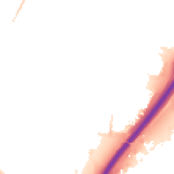 Night-time road noise heatmap for PE1 5DP