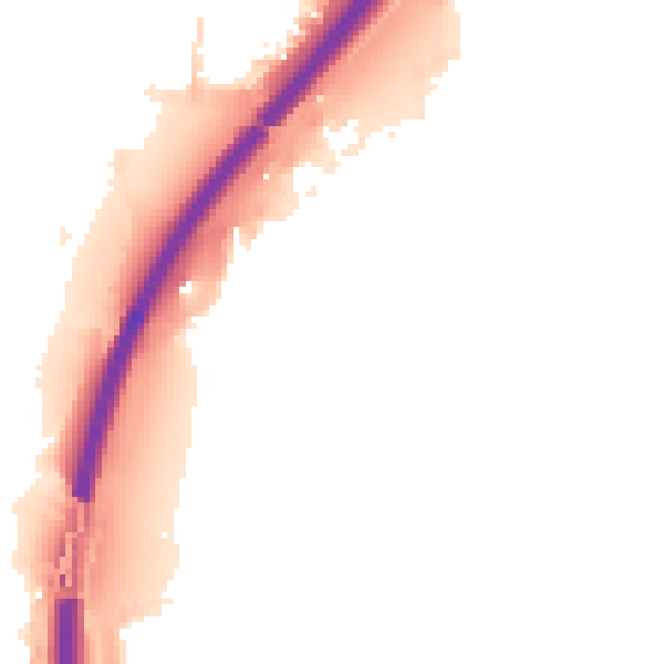 Night-time road noise heatmap for PE1 5FH