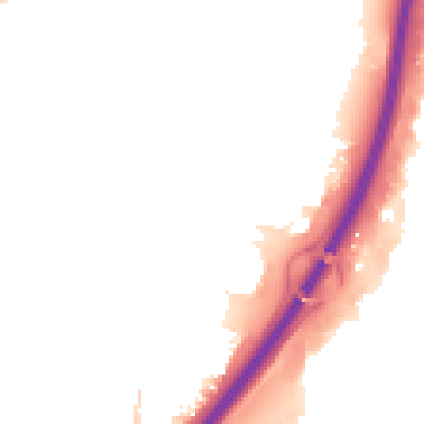 Night-time road noise heatmap for PE1 5HB