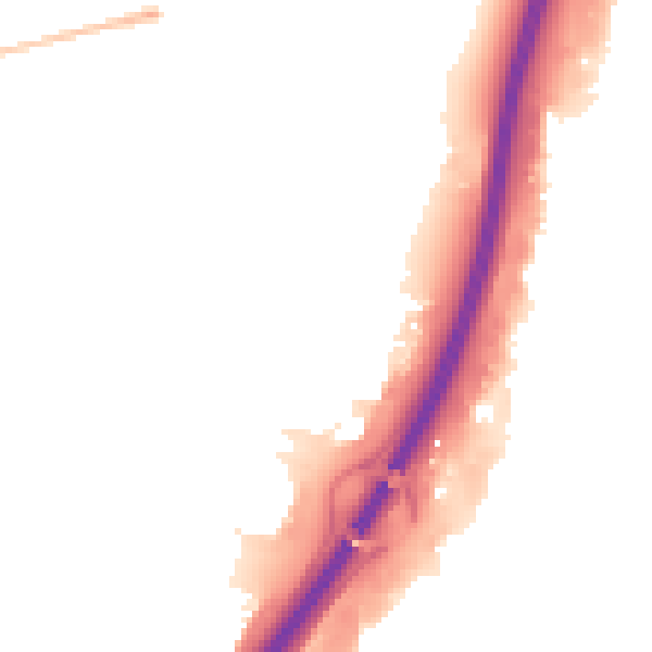 Night-time road noise heatmap for PE1 5JQ