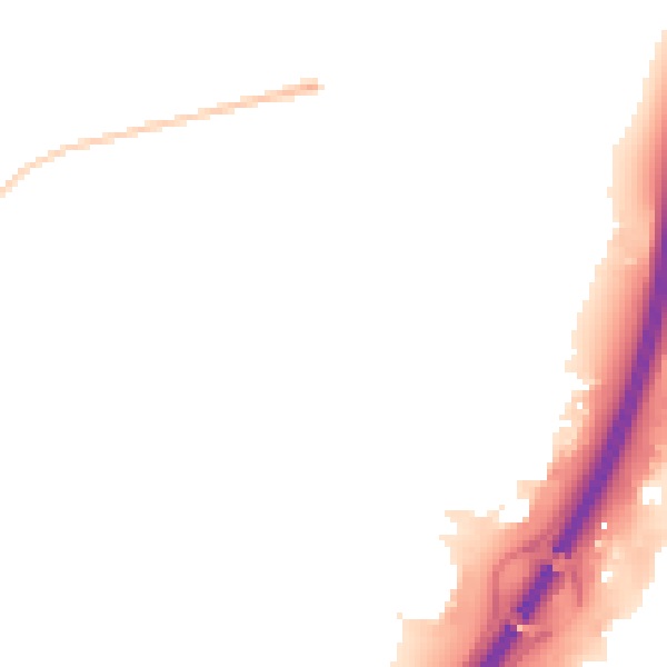 Night-time road noise heatmap for PE1 5JX