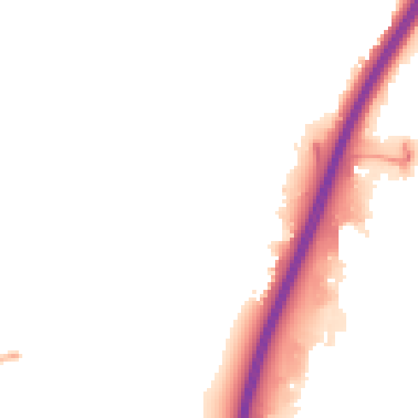 Night-time road noise heatmap for PE1 5LU