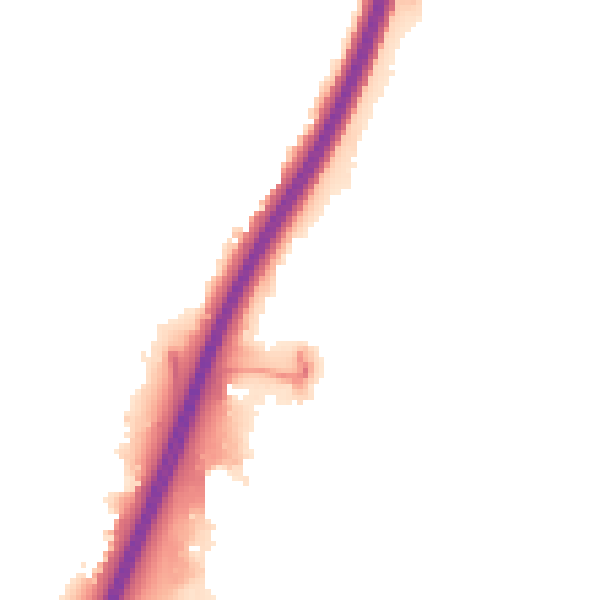 Night-time road noise heatmap for PE1 5NE