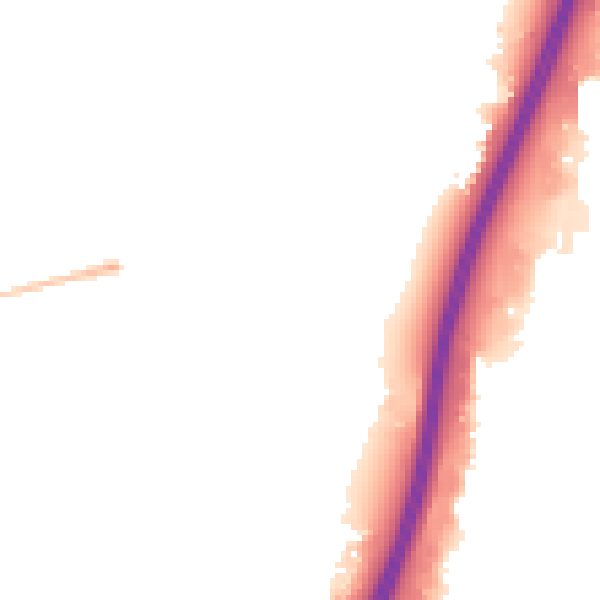 Night-time road noise heatmap for PE1 5PB