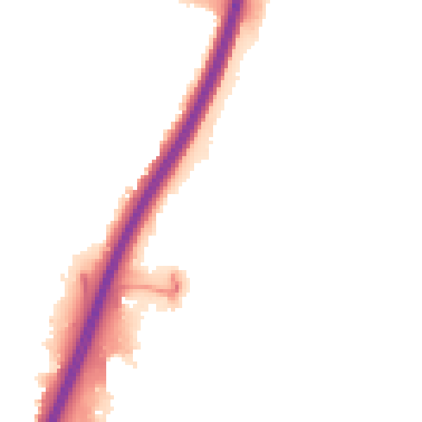 Night-time road noise heatmap for PE1 5RY