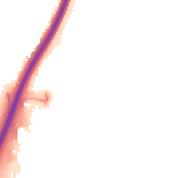 Night-time road noise heatmap for PE1 5YU