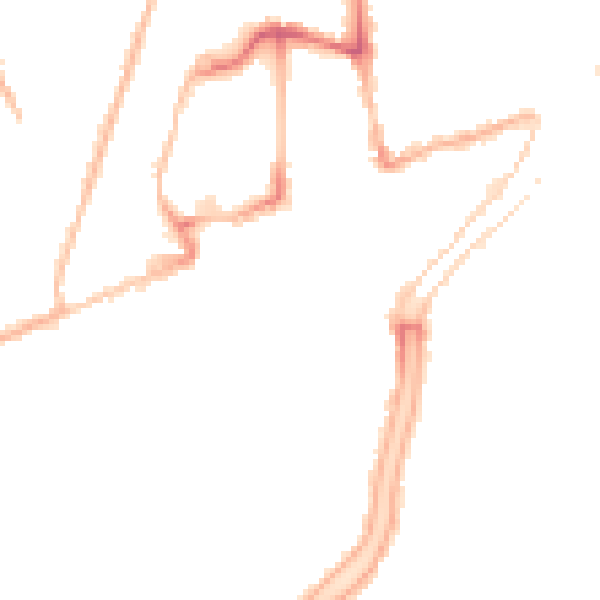 Night-time road noise heatmap for PE11 1AE
