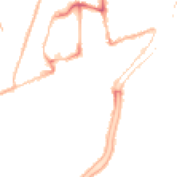 Night-time road noise heatmap for PE11 1AF