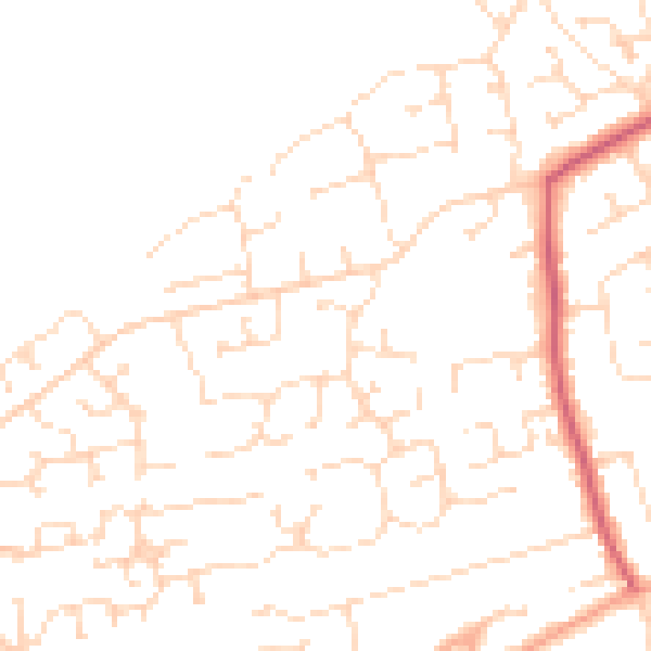 Daytime road noise heatmap for PE11 1AJ