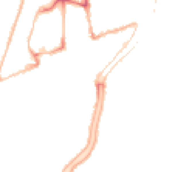 Night-time road noise heatmap for PE11 1AN