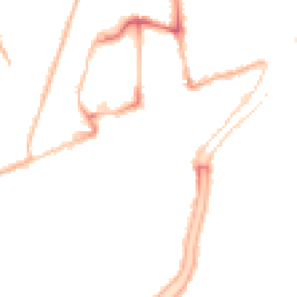 Night-time road noise heatmap for PE11 1AY
