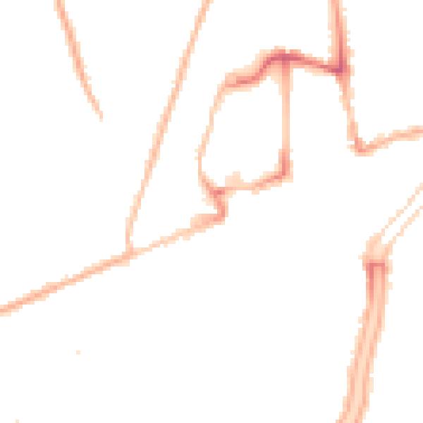 Night-time road noise heatmap for PE11 1DY