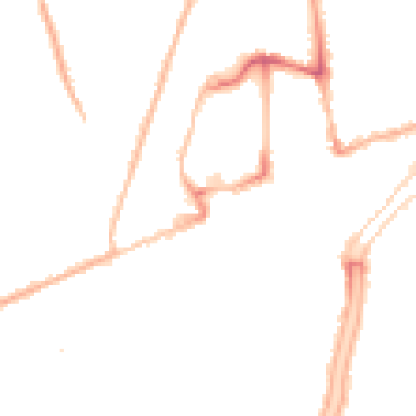 Night-time road noise heatmap for PE11 1EH