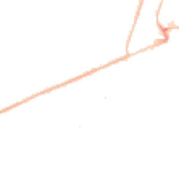 Night-time road noise heatmap for PE11 1JT