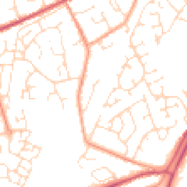Daytime road noise heatmap for PE11 1JU