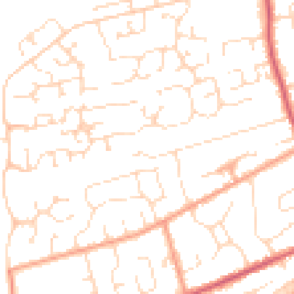 Daytime road noise heatmap for PE11 1NZ