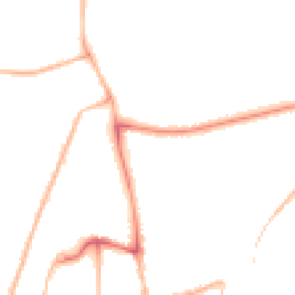 Night-time road noise heatmap for PE11 1QE