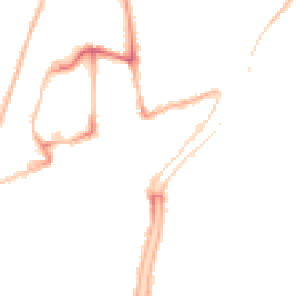 Night-time road noise heatmap for PE11 1TB