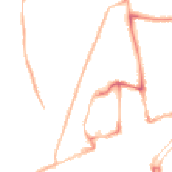 Night-time road noise heatmap for PE11 1YE