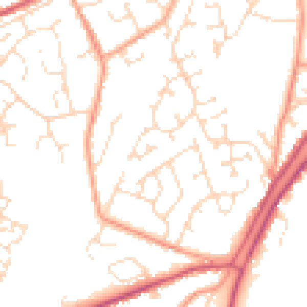 Daytime road noise heatmap for PE11 2GE
