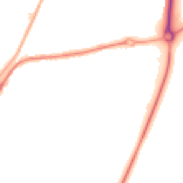 Night-time road noise heatmap for PE11 2JF