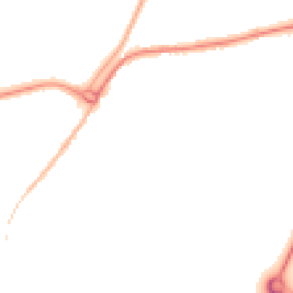 Night-time road noise heatmap for PE11 2LS
