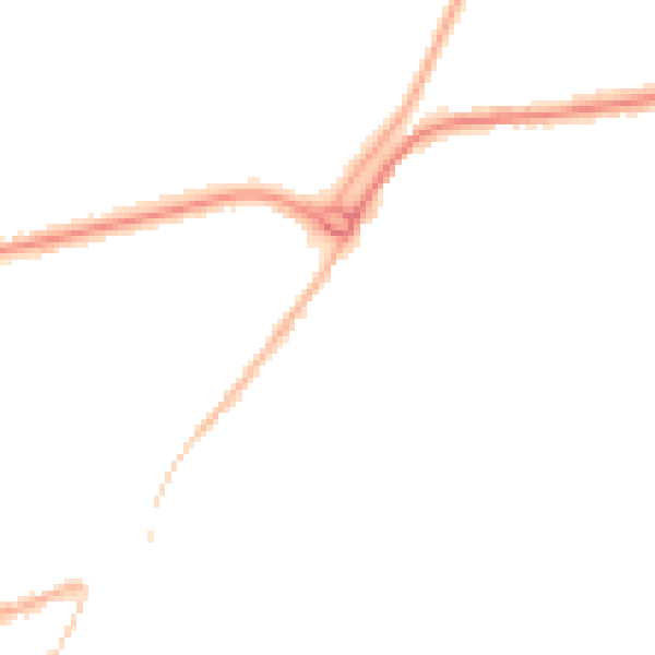 Night-time road noise heatmap for PE11 2YT