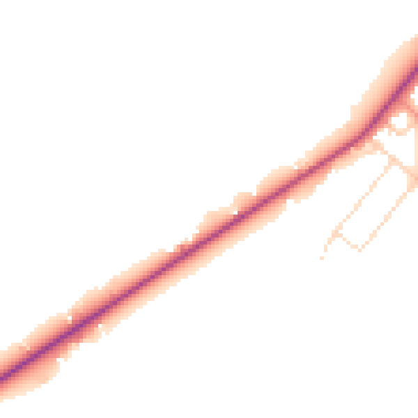 Daytime road noise heatmap for PE11 3DG