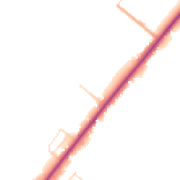 Daytime road noise heatmap for PE11 3ES