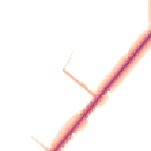 Daytime road noise heatmap for PE11 3EX