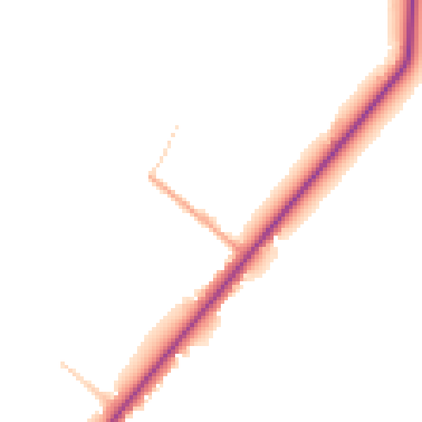 Daytime road noise heatmap for PE11 3EY