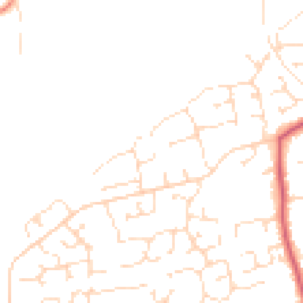 Daytime road noise heatmap for PE11 3GT