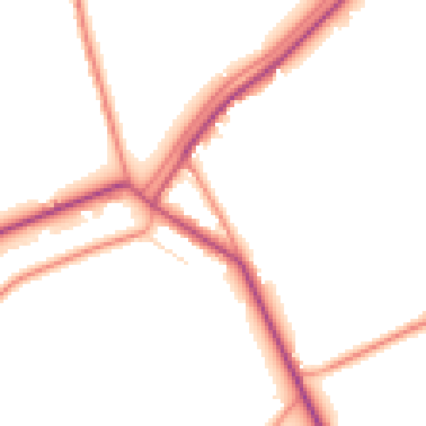 Daytime road noise heatmap for PE11 3NN