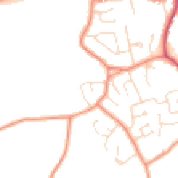 Daytime road noise heatmap for PE11 3PR