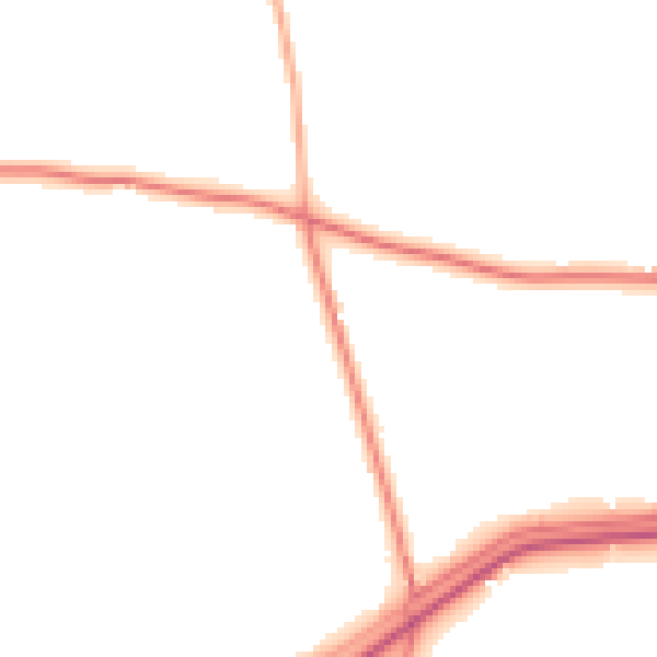 Daytime road noise heatmap for PE11 3SB